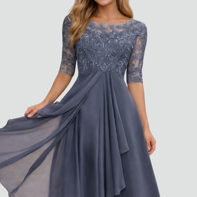 Women's Evening Midi Dress | Elegant Graceful Occasion Dress