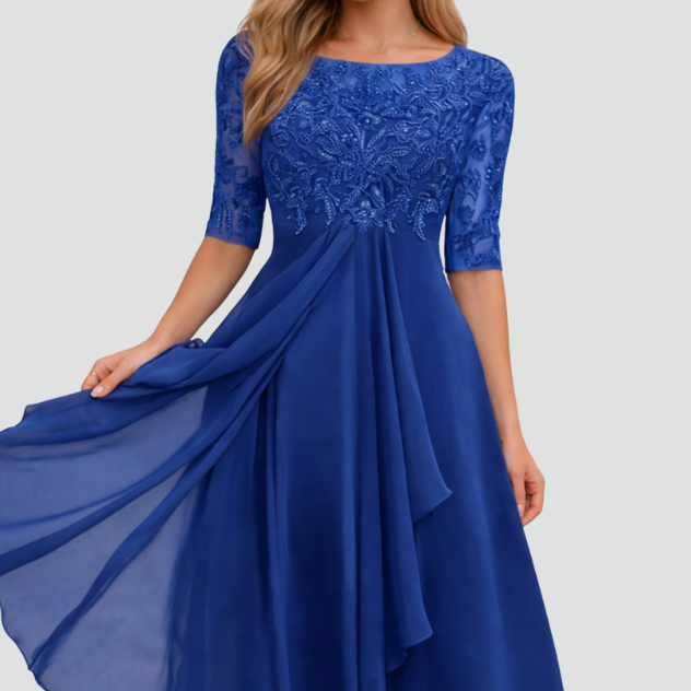 Women's Evening Midi Dress | Elegant Graceful Occasion Dress