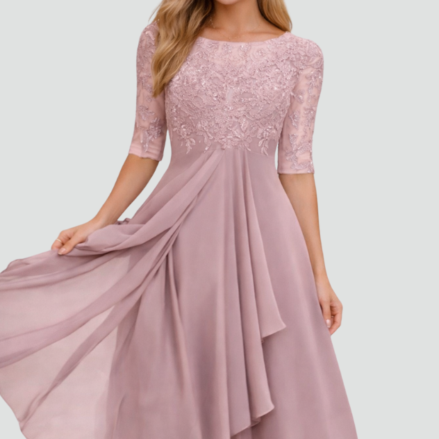 Women's Evening Midi Dress | Elegant Graceful Occasion Dress