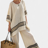 Elegant Striped Summer Outfit | Chic Oversized Set for Effortless Style 2