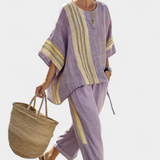 Elegant Striped Summer Outfit | Chic Oversized Set for Effortless Style 3