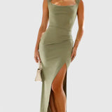 Elegant Tiered Ruffle Midi Dress | Sophisticated Cocktail Attire for Special Occasions 0