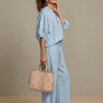 Elegant Twin Set | Puff Sleeve Blouse and Wide Leg Trousers | Chic and Comfortable 5