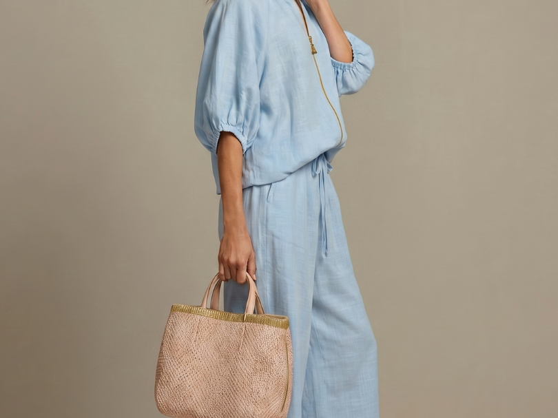 Elegant Twin Set | Puff Sleeve Blouse and Wide Leg Trousers | Chic and Comfortable 5
