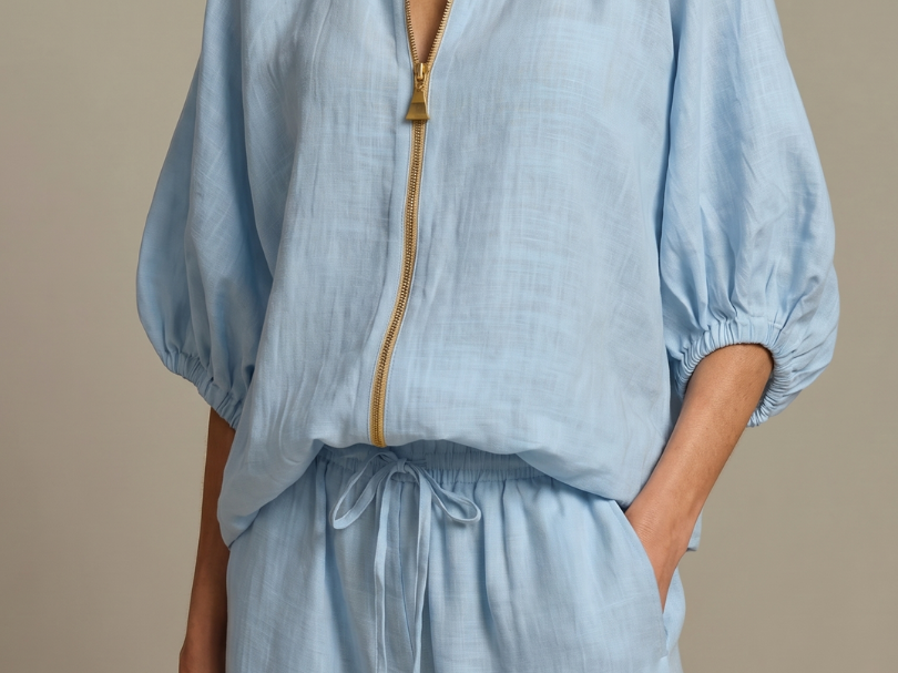 Elegant Twin Set | Puff Sleeve Blouse and Wide Leg Trousers | Chic and Comfortable 6