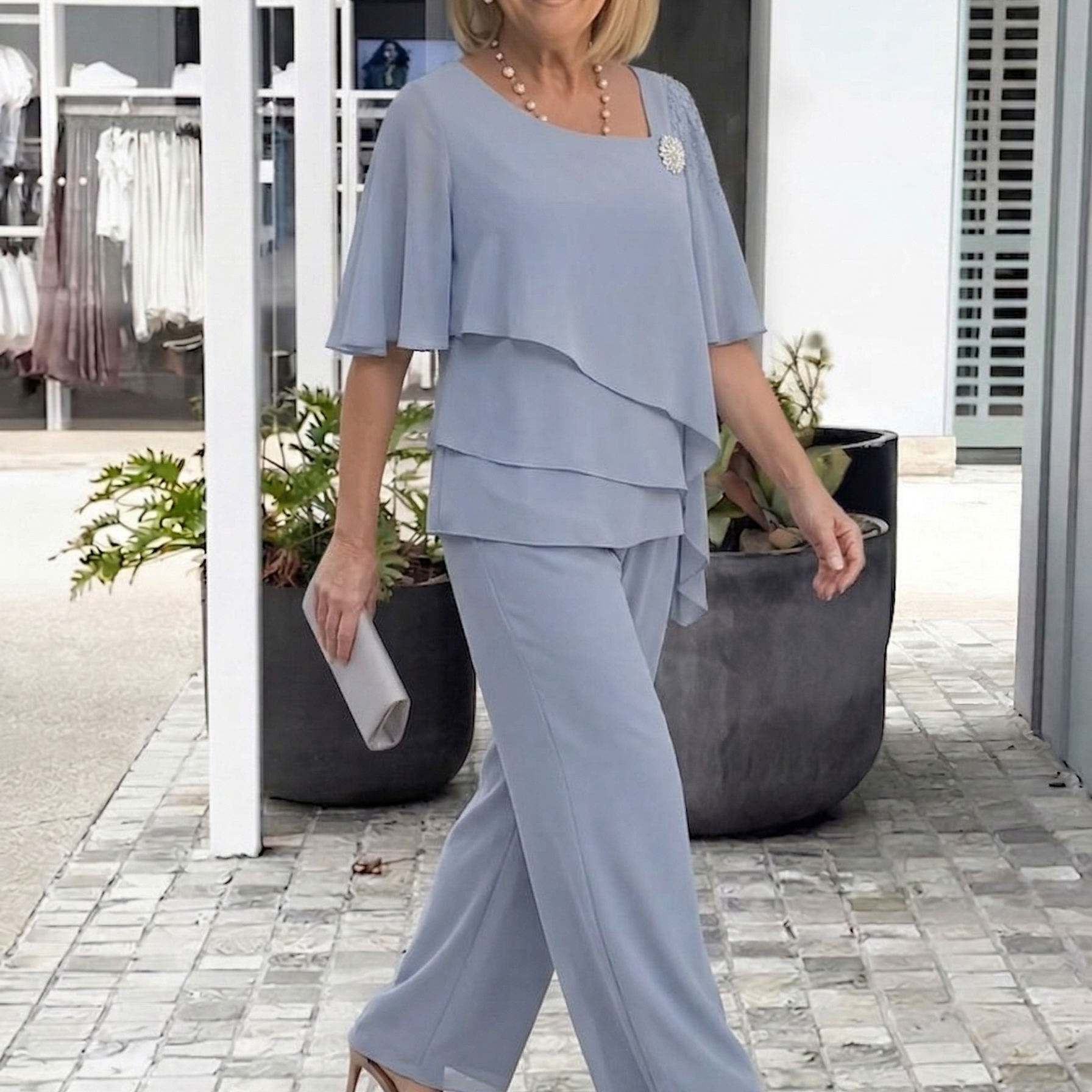 Elegant Women's Set | Two Piece Set with Lightweight Fabric | Chic Outfit for Sophisticated Style 0