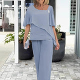 Elegant Women's Set | Two Piece Set with Lightweight Fabric | Chic Outfit for Sophisticated Style 2