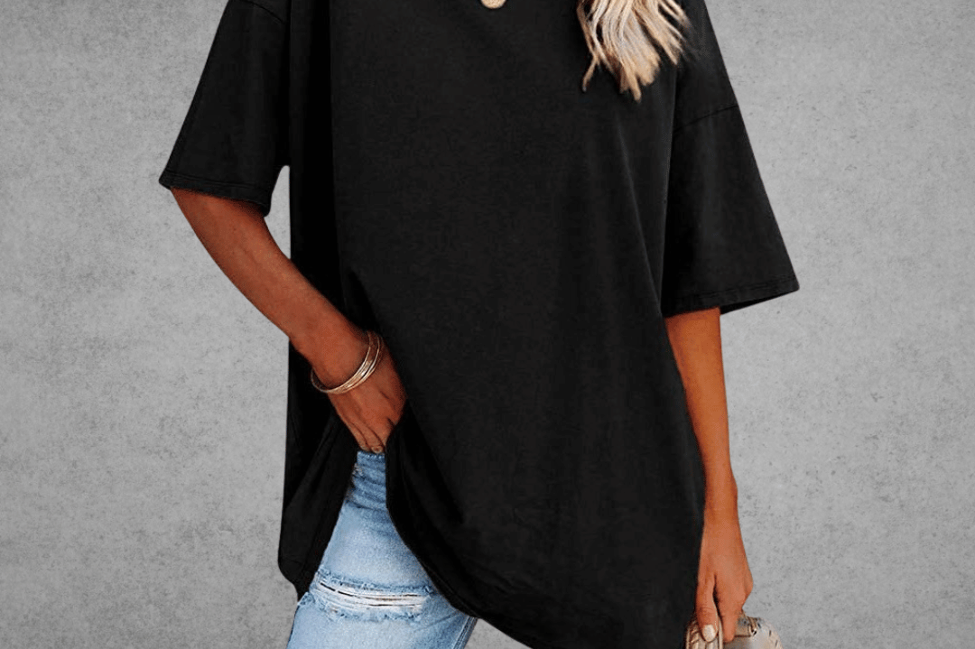 Elegant Women's T-Shirt with V-Neck & Short Sleeves | Soft Cotton Fabric for All-Day Comfort 0