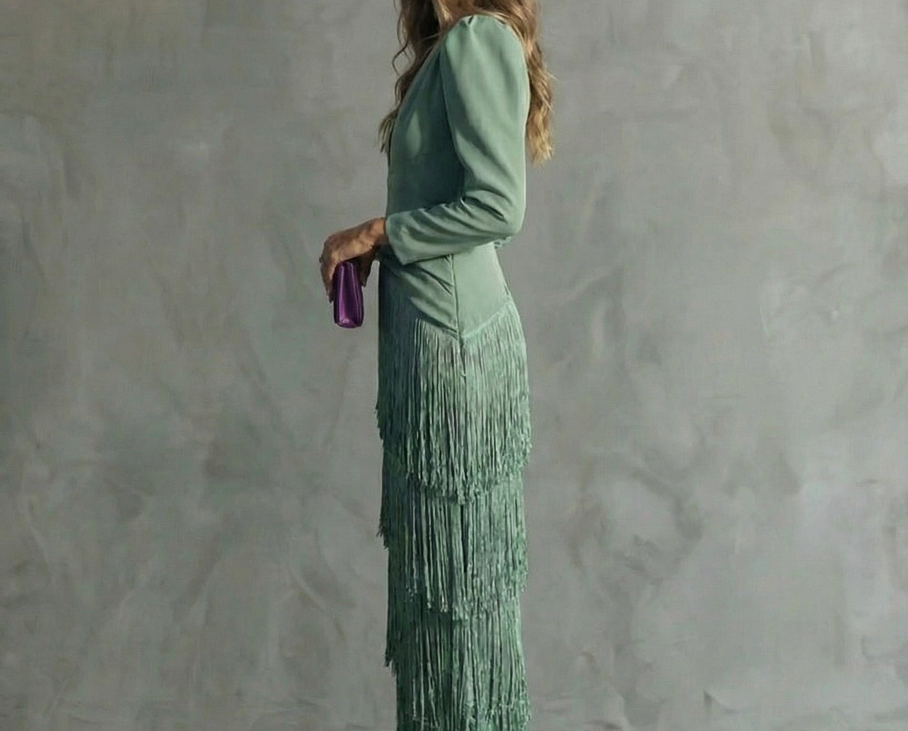 Esmeralda Collection | Women's Maxi Dress with Cascading Fringe | Elegant Evening Wear for Special Occasions 5
