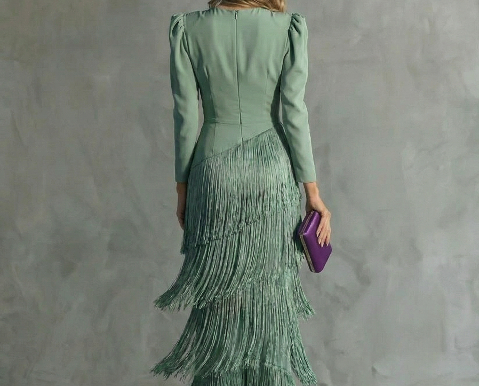 Esmeralda Collection | Women's Maxi Dress with Cascading Fringe | Elegant Evening Wear for Special Occasions 6