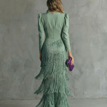 Esmeralda Collection | Women's Maxi Dress with Cascading Fringe | Elegant Evening Wear for Special Occasions 6