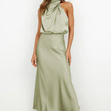 Evening Dress | Elegant Halterneck Plus Size Formal Gown | Flattering Flowing Silhouette 0