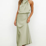 Evening Dress | Elegant Halterneck Plus Size Formal Gown | Flattering Flowing Silhouette 1