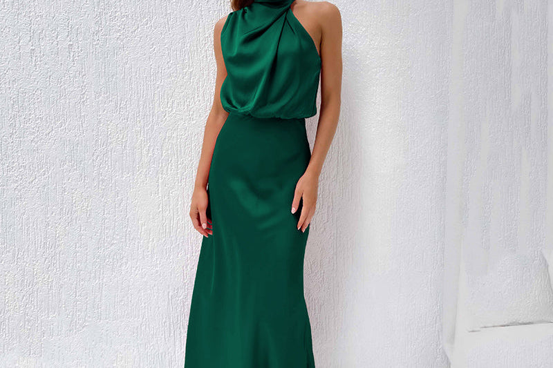 Evening Dress | Elegant Halterneck Plus Size Formal Gown | Flattering Flowing Silhouette 10