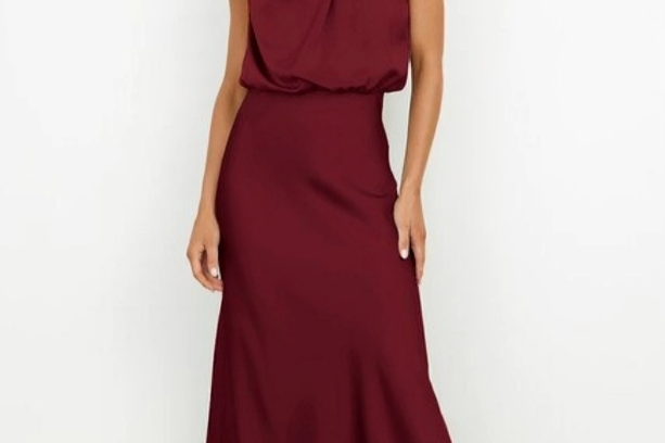 Evening Dress | Elegant Halterneck Plus Size Formal Gown | Flattering Flowing Silhouette 11