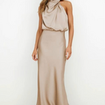 Evening Dress | Elegant Halterneck Plus Size Formal Gown | Flattering Flowing Silhouette 3
