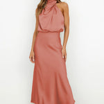 Evening Dress | Elegant Halterneck Plus Size Formal Gown | Flattering Flowing Silhouette 5