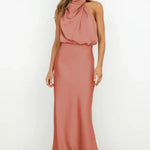 Evening Dress | Elegant Halterneck Plus Size Formal Gown | Flattering Flowing Silhouette 6