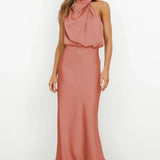 Evening Dress | Elegant Halterneck Plus Size Formal Gown | Flattering Flowing Silhouette 6