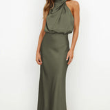 Evening Dress | Elegant Halterneck Plus Size Formal Gown | Flattering Flowing Silhouette 7