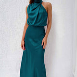 Evening Dress | Elegant Halterneck Plus Size Formal Gown | Flattering Flowing Silhouette 9