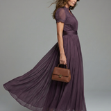 Evening Dress | Floral Maxi Evening Gown with Long Sleeves 1