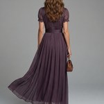 Evening Dress | Floral Maxi Evening Gown with Long Sleeves 2