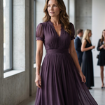 Evening Dress | Floral Maxi Evening Gown with Long Sleeves 3