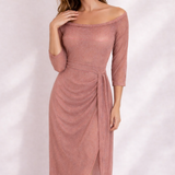 Evening Gown | Off-Shoulder Draped Design | Elegant Formal Dress for Special Occasions 2