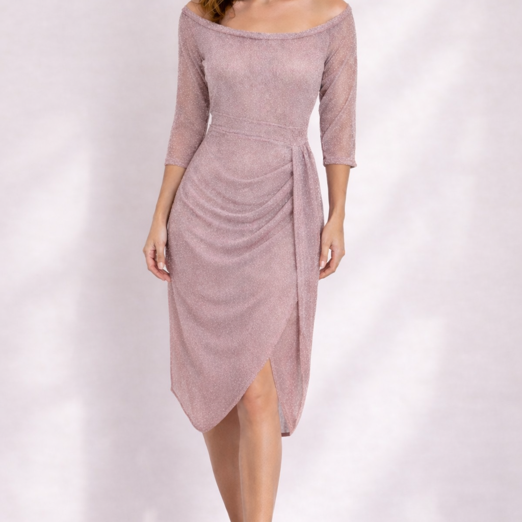 Evening Gown | Off-Shoulder Draped Design | Elegant Formal Dress for Special Occasions 7