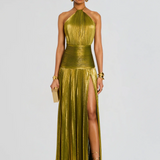 Evening Gown | Pleated Maxi Dress for Formal Occasions | Elegant Flowing Silhouette 0
