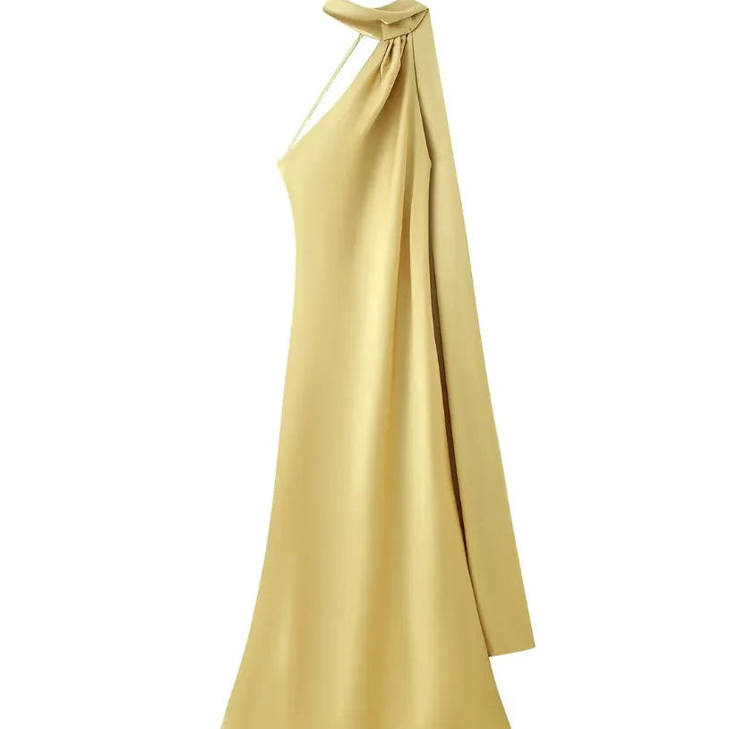Evening Gowns | Elegant Halter Neck Maxi Dress with Open Back 11
