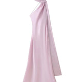Evening Gowns | Elegant Halter Neck Maxi Dress with Open Back 12