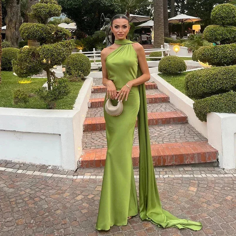 Evening Gowns | Elegant Halter Neck Maxi Dress with Open Back 14
