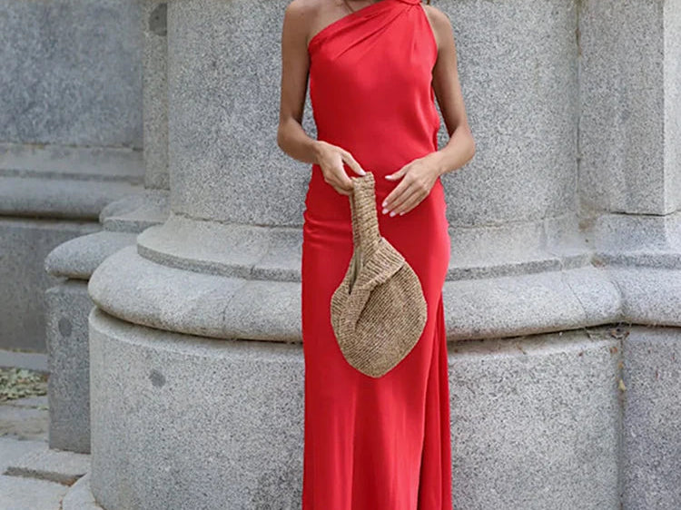 Evening Gowns | Elegant Halter Neck Maxi Dress with Open Back 4