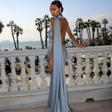 Evening Gowns | Elegant Halter Neck Maxi Dress with Open Back 6