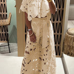 Eyelet Maxi Dress | Elegant Summer Dress | Romantic Comfortable Attire 0