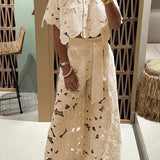 Eyelet Maxi Dress | Elegant Summer Dress | Romantic Comfortable Attire 0