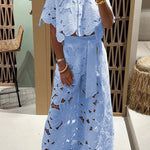 Eyelet Maxi Dress | Elegant Summer Dress | Romantic Comfortable Attire 1