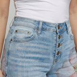 Flared Jeans | Retro High-Waist Stylish Button Detail Pants 2