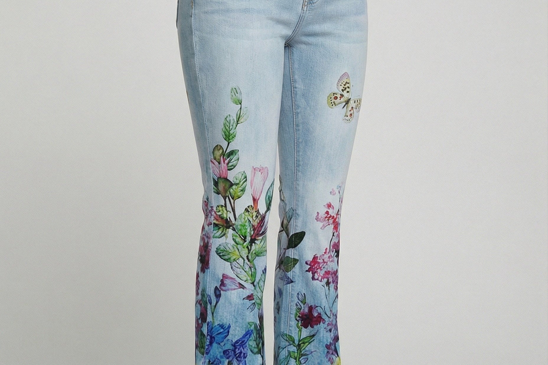 Flared Jeans | Retro High-Waist Stylish Button Detail Pants 6