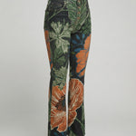 Flared Jeans | Retro High-Waist Stylish Button Detail Pants 8