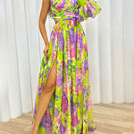 Floral Maxi Dress | Elegant One Shoulder Long Evening Gown 10