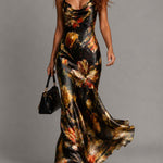 Floral Maxi Dress | Tiered Long Summer Dress Elegant Relaxed Fit 0