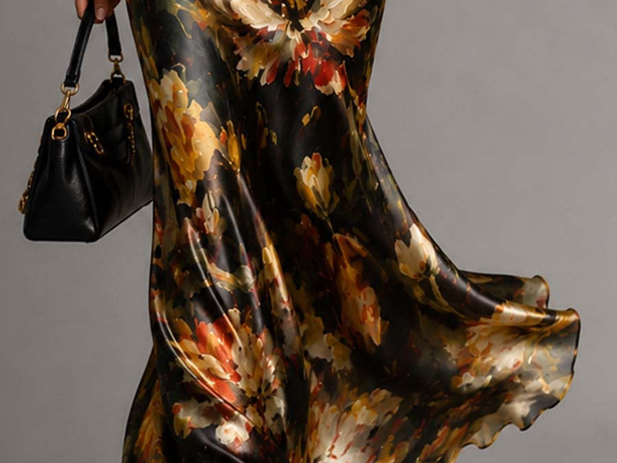 Floral Maxi Dress | Tiered Long Summer Dress Elegant Relaxed Fit 1
