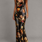 Floral Maxi Dress | Tiered Long Summer Dress Elegant Relaxed Fit 3