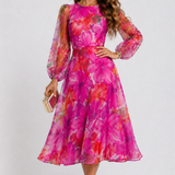 Floral Midi Dress | Elegant Wedding Guest Dresses | Flattering A-Line Summer Style 1