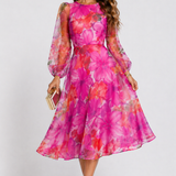 Floral Midi Dress | Elegant Wedding Guest Dresses | Flattering A-Line Summer Style 2