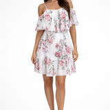 Floral Mini Dress | Off-Shoulder Summer Sundress | Romantic Lightweight Ruffled Design 3