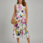 Floral Print Dress | Comfortable Midi Summer Dress | Relaxed Fit Casual Style 0